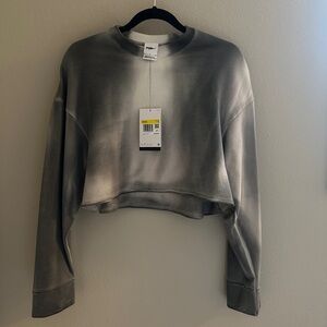 Nike Women's Cropped Crewneck Sweater in Faded Gray